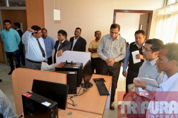 MEA Officials inspect the set up of PSK at Agartala